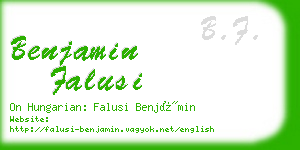 benjamin falusi business card